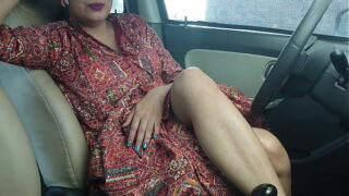 Beautiful Dehati wife was fucked by her Step Son in car